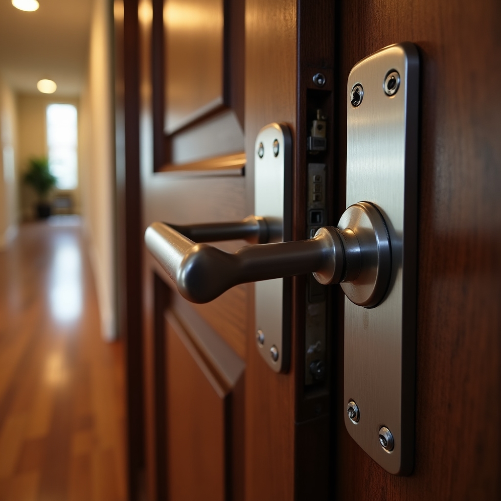 Установка дверного замка