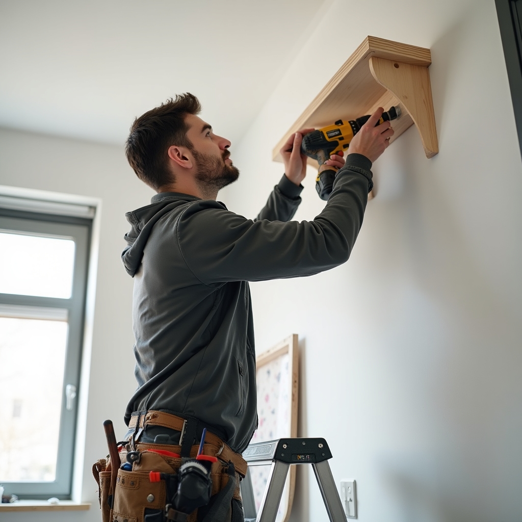 Мастер на все руки выполняет мелкий ремонт